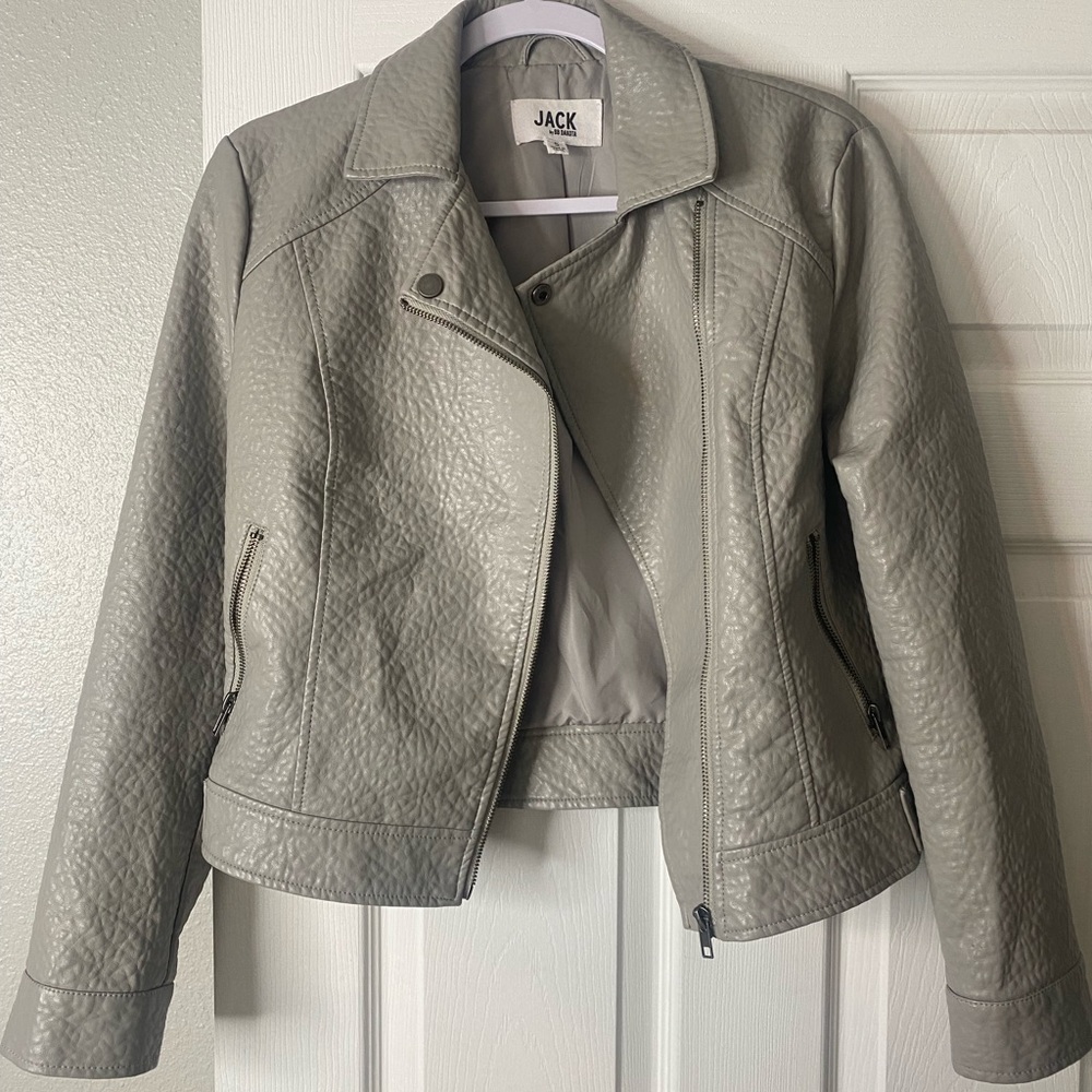 Gray Jack by BB Dakota leather jacket.